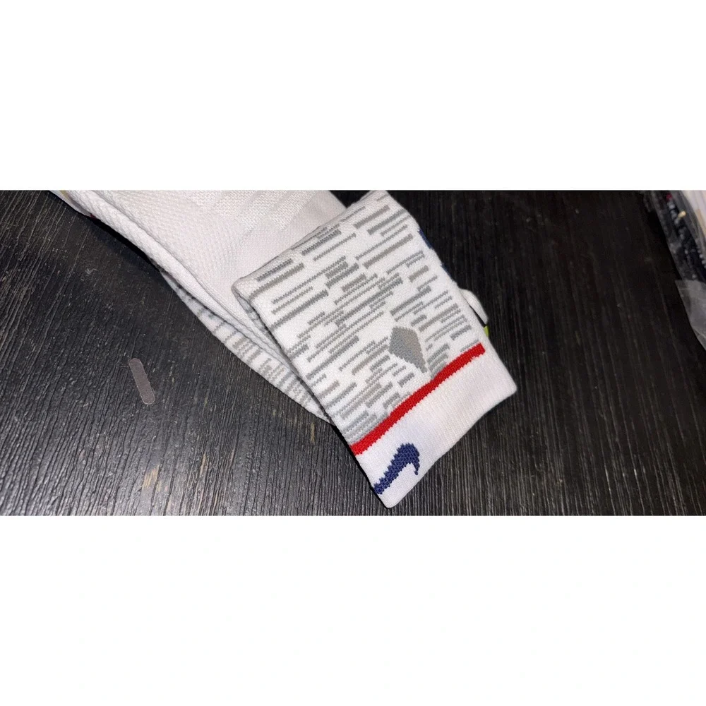 Nike Elite Quick Crew NBA Basketball Socks Mens Large White Blue Red, USA USMNT